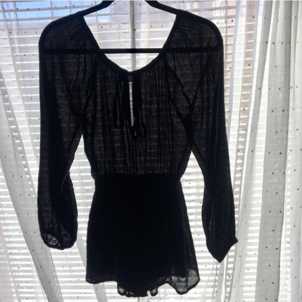 NWOT Black Long Sleeved Romper